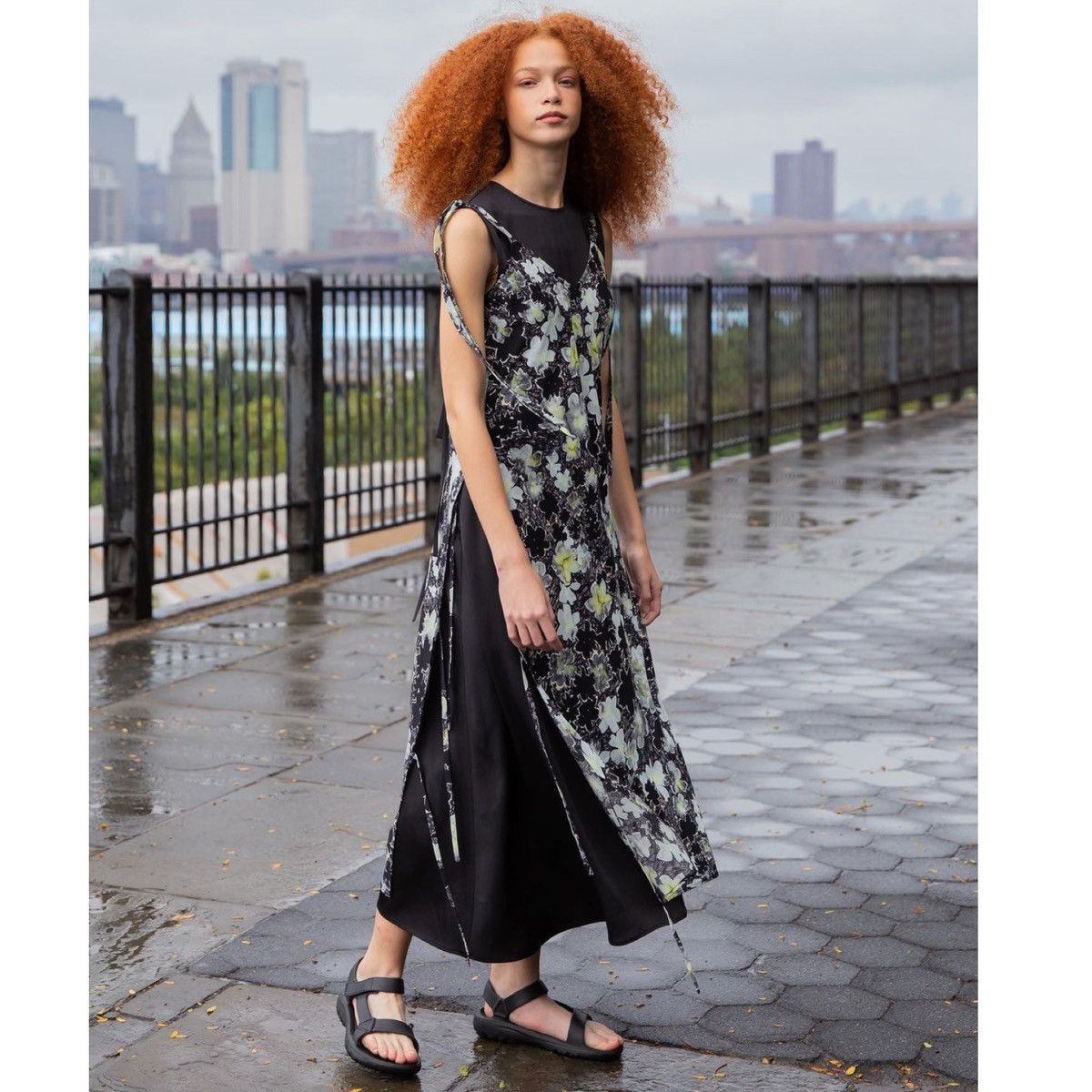 image of NWT Deveaux New York Cecile Silk Layered Dress Size 6 in Floral, Women's