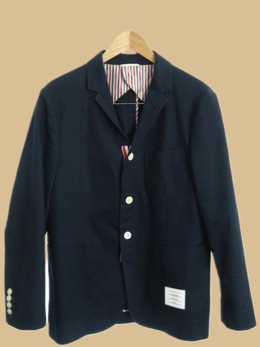 Thom Browne SQUARE CUT SHELL PATCH POCKET JACKET Size 38R - 2 Thumbnail