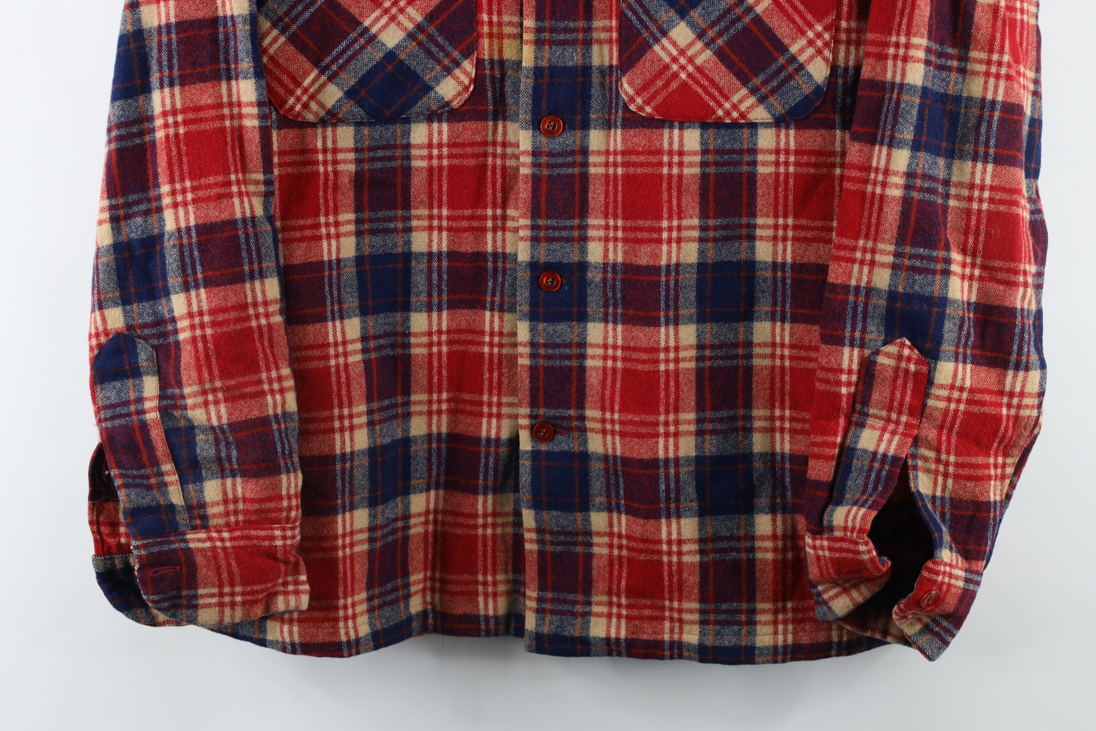 Pendleton × Vintage Vintage 60s 70s Pendleton Collar Wool Board Button Shirt USA Size US M / EU 48-50 / 2 - 3 Thumbnail
