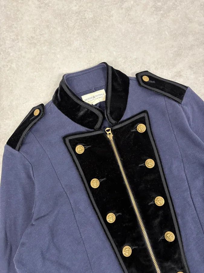 Polo Ralph Lauren 2010s Ralph Lauren Navy & Black Velvet Officer Jacket Size M / US 6-8 / IT 42-44 - 5 Thumbnail