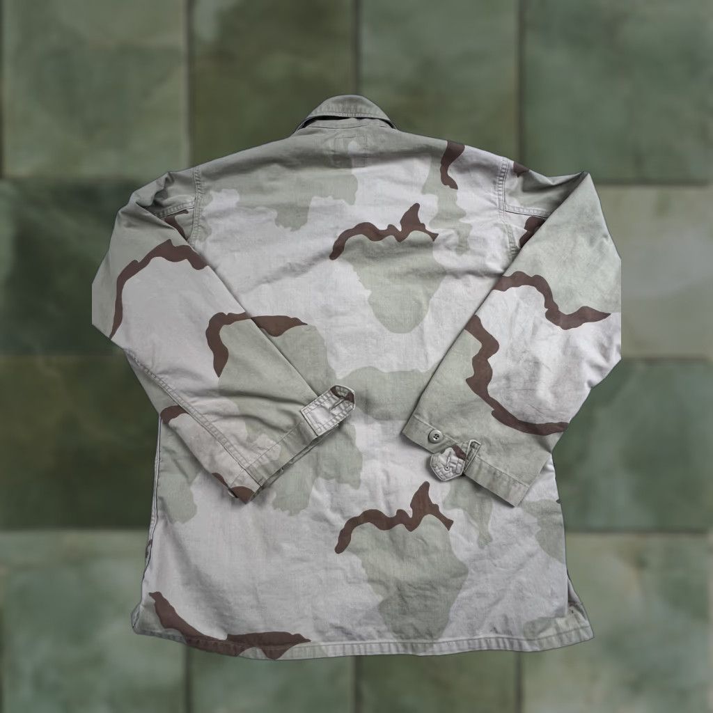 Vintage VINTAGE Military Jacket Mens M Beige Camouflage Desert BDU Field Button Pockets Size US M / EU 48-50 / 2 - 1 Thumbnail