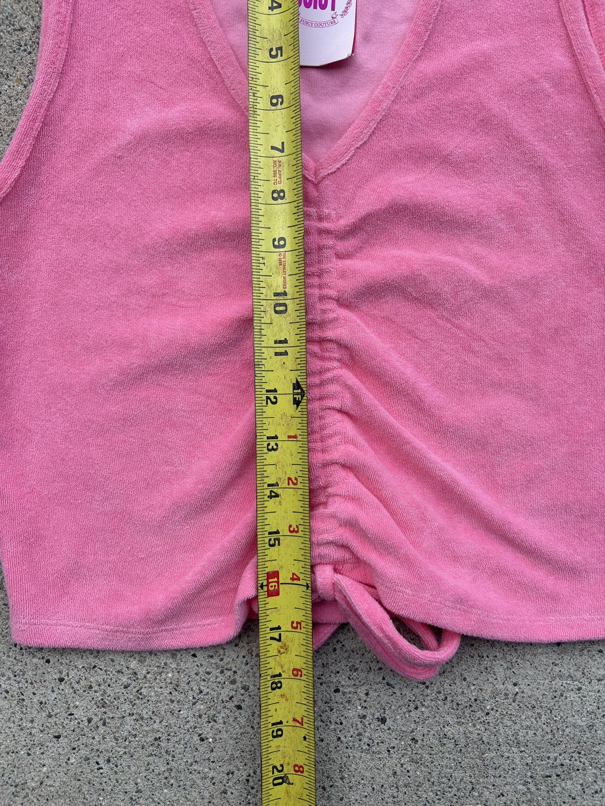 Juicy Couture × Juicy Couture Jeans × Vintage Vintage Y2K Juicy Couture Pink Cropped Terry Cloth Top Sz. M Size M / US 6-8 / IT 42-44 - 6 Thumbnail