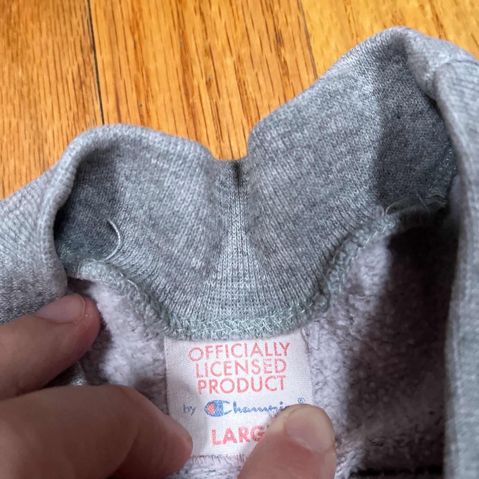Champion Vintage Champion Grey Blank 80s 90s USA Sweater Pullover Size US L / EU 52-54 / 3 - 4 Thumbnail