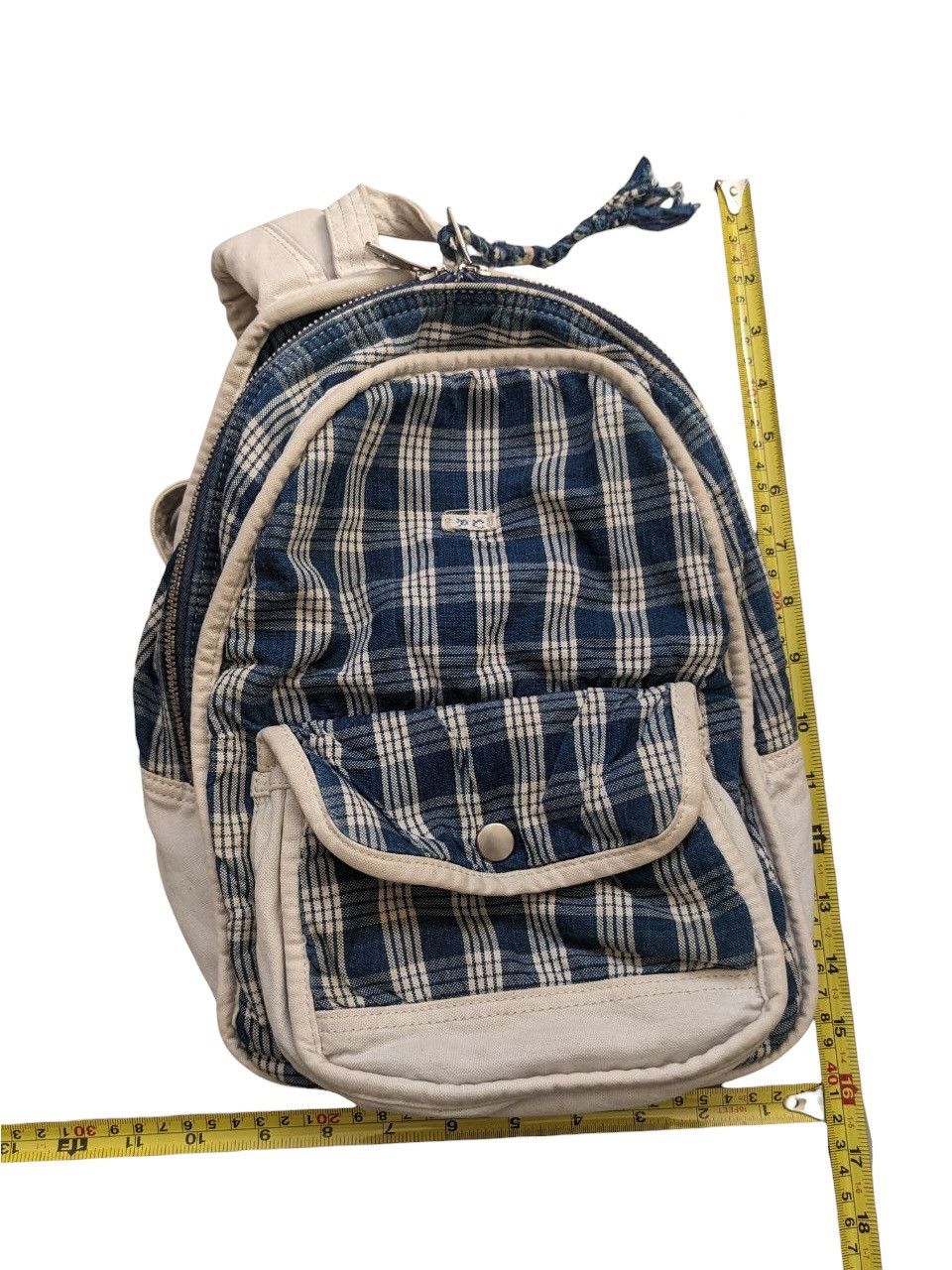 Porter Classic BLUE INDIGO TARTAN STYLE PORTER CLASSIC SMALL BACKPACK Size ONE SIZE - 6 Thumbnail