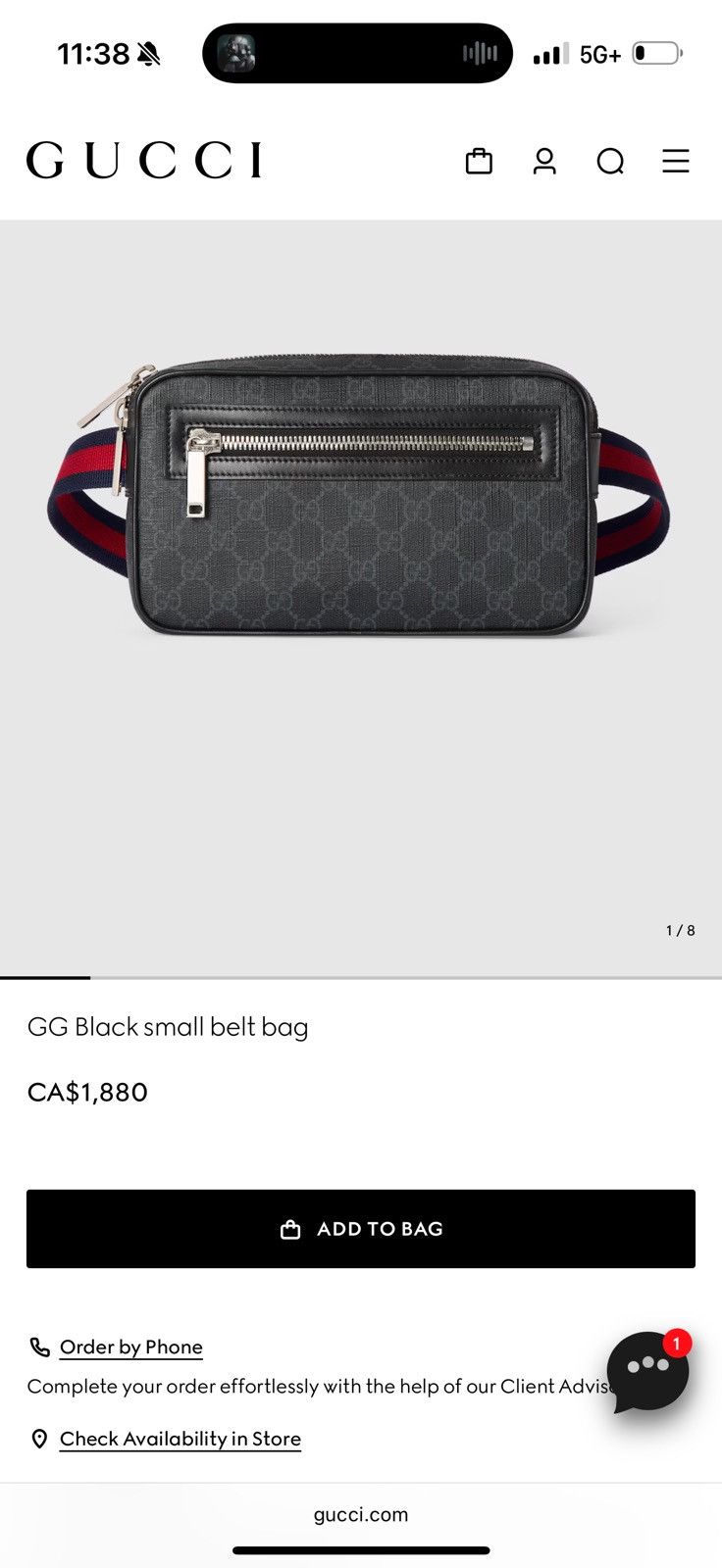 Gucci Gucci belt bag monogram Size ONE SIZE - 7 Thumbnail