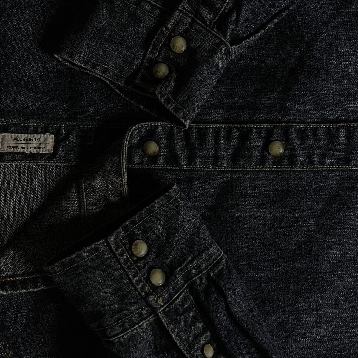 Allsaints Allsaints Snap-button Western Denim Shirt Size US M / EU 48-50 / 2 - 4 Thumbnail