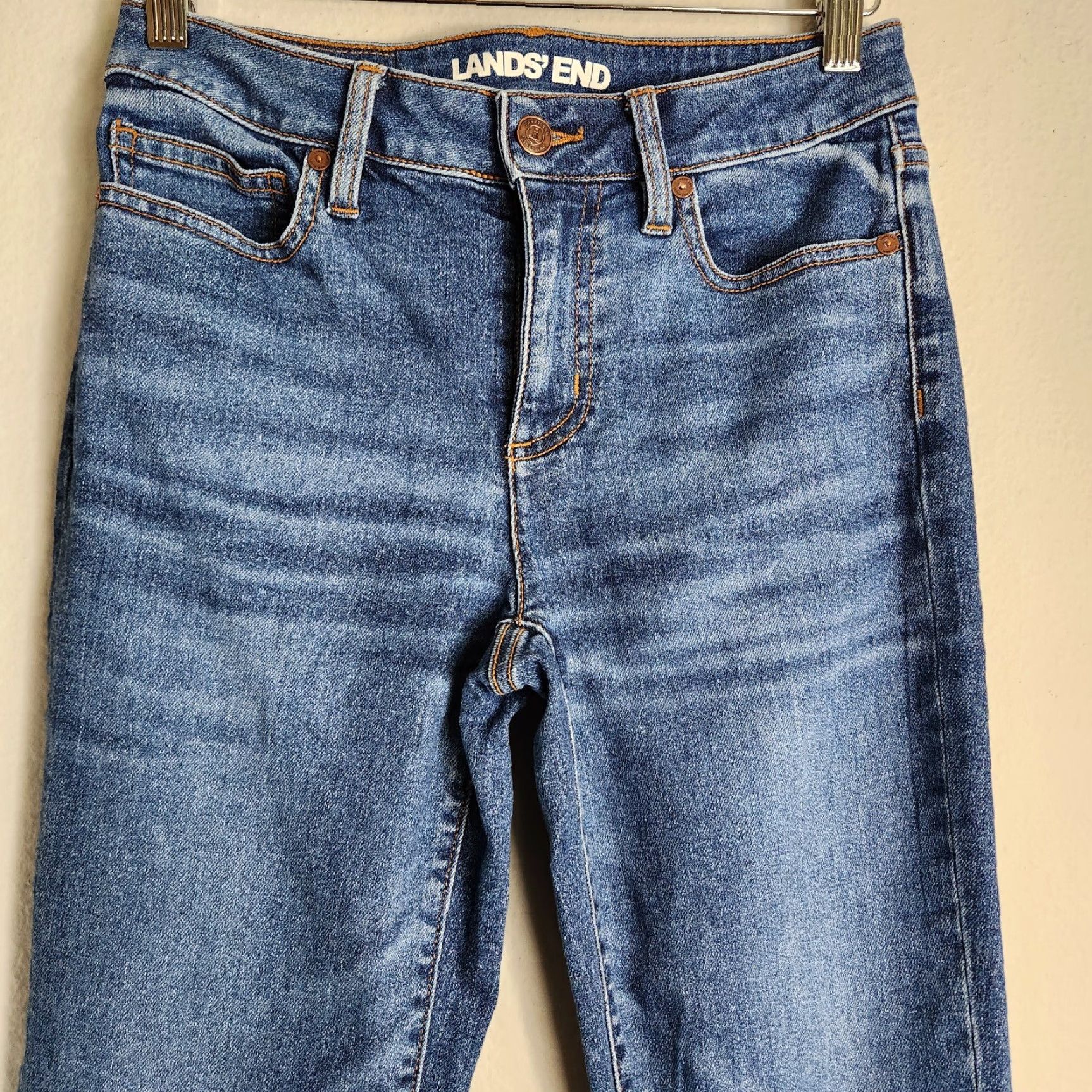 Lands' End Lands' End Womens Recover Mid Rise Straight Leg Jeans-Size 4 Blue Size 27" / US 4 / IT 40 - 4 Thumbnail