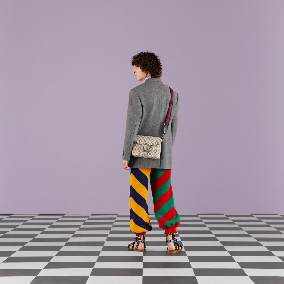 Gucci o1s1wg111025 Striped Jacquard Wool Knit Pant in Multicolor Size US 34 / EU 50 - 3 Thumbnail