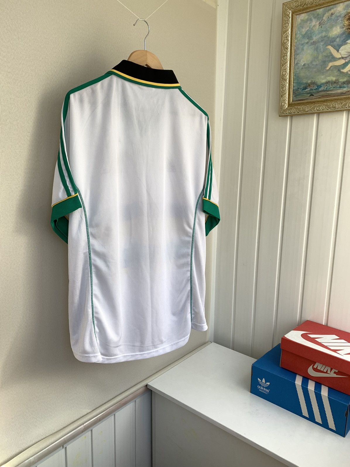 Vintage Adidas South Africa 1999 Lucas Radebe Hand Signed Rare Shirt Size US M / EU 48-50 / 2 - 7 Thumbnail