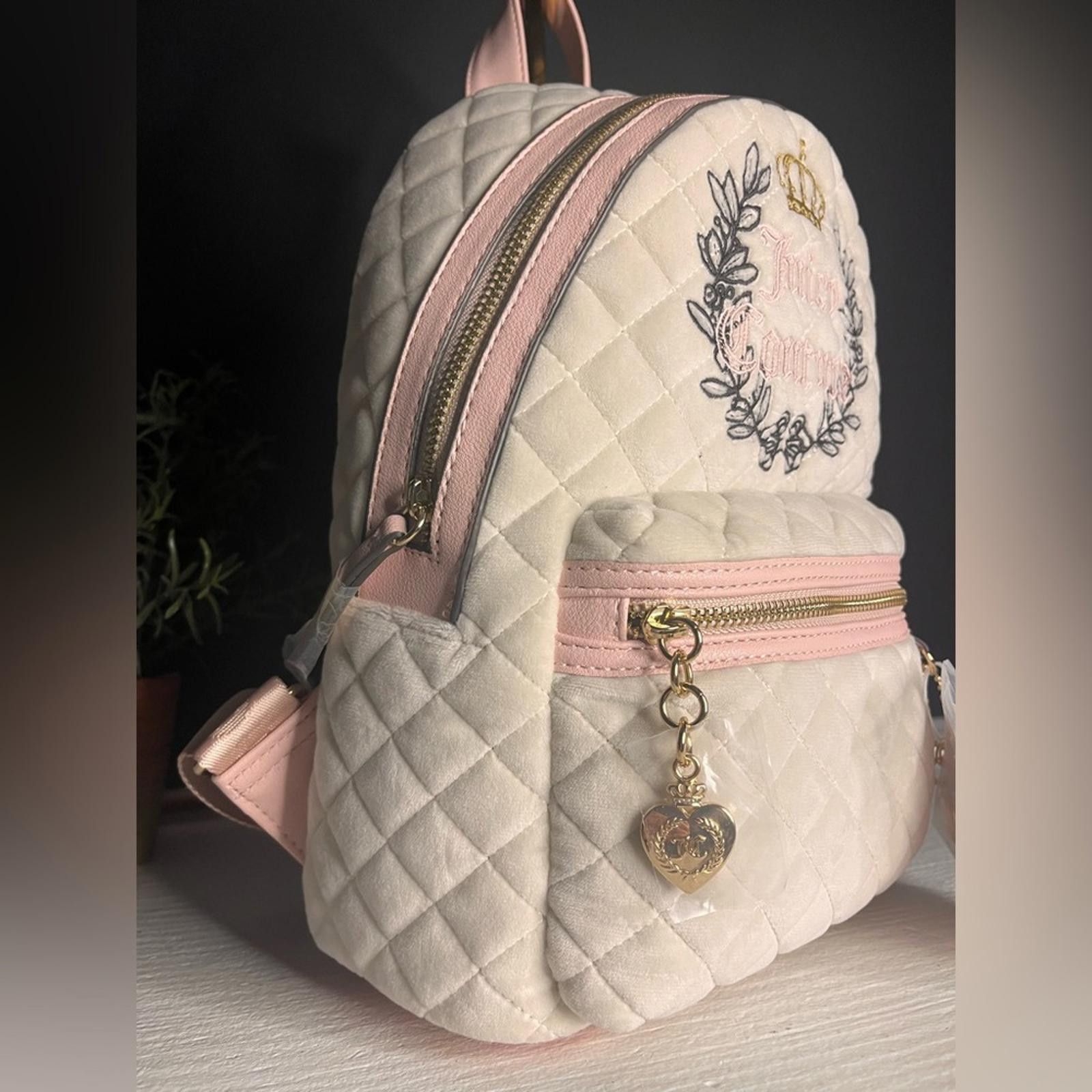 Juicy Couture Jeans Juicy Couture Royal Moment Medium Backpack Quilted W/ Charm Size ONE SIZE - 5 Thumbnail