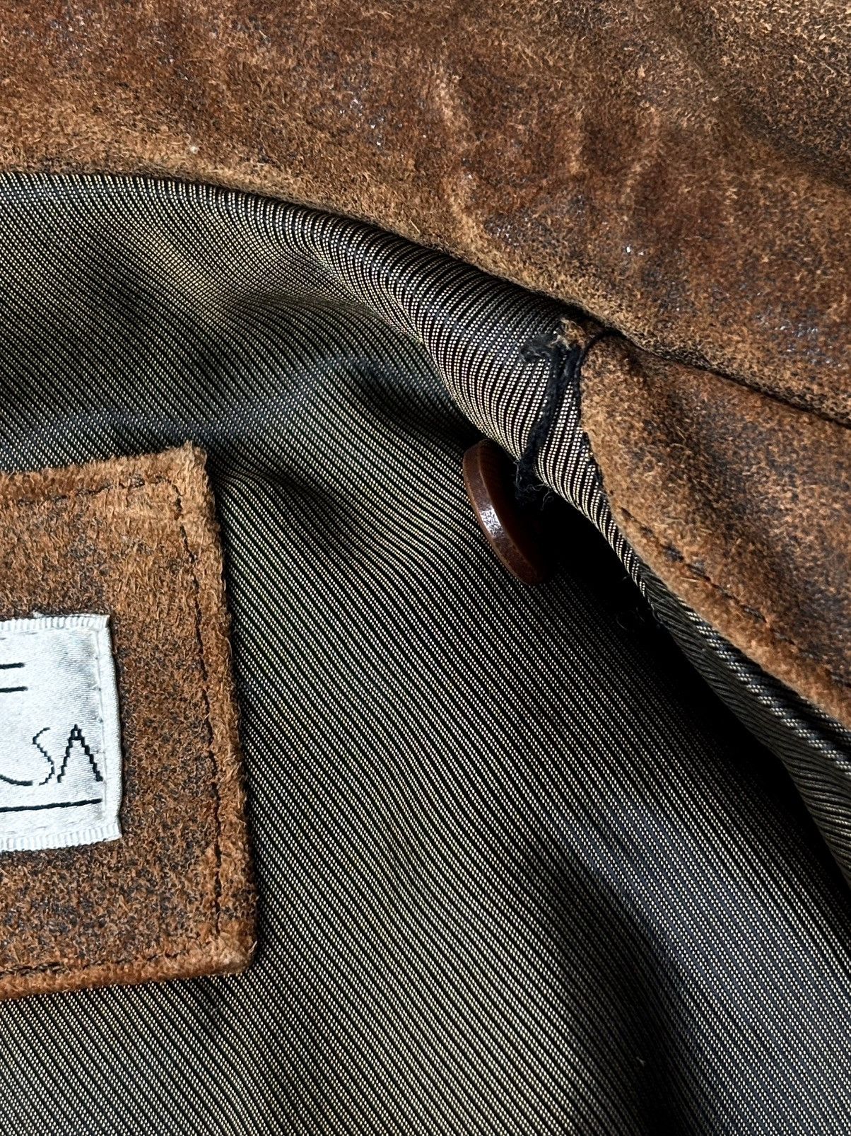 Genuine Leather Collezione Distressed Suede Leather Jacket Size US M / EU 48-50 / 2 - 23 Thumbnail