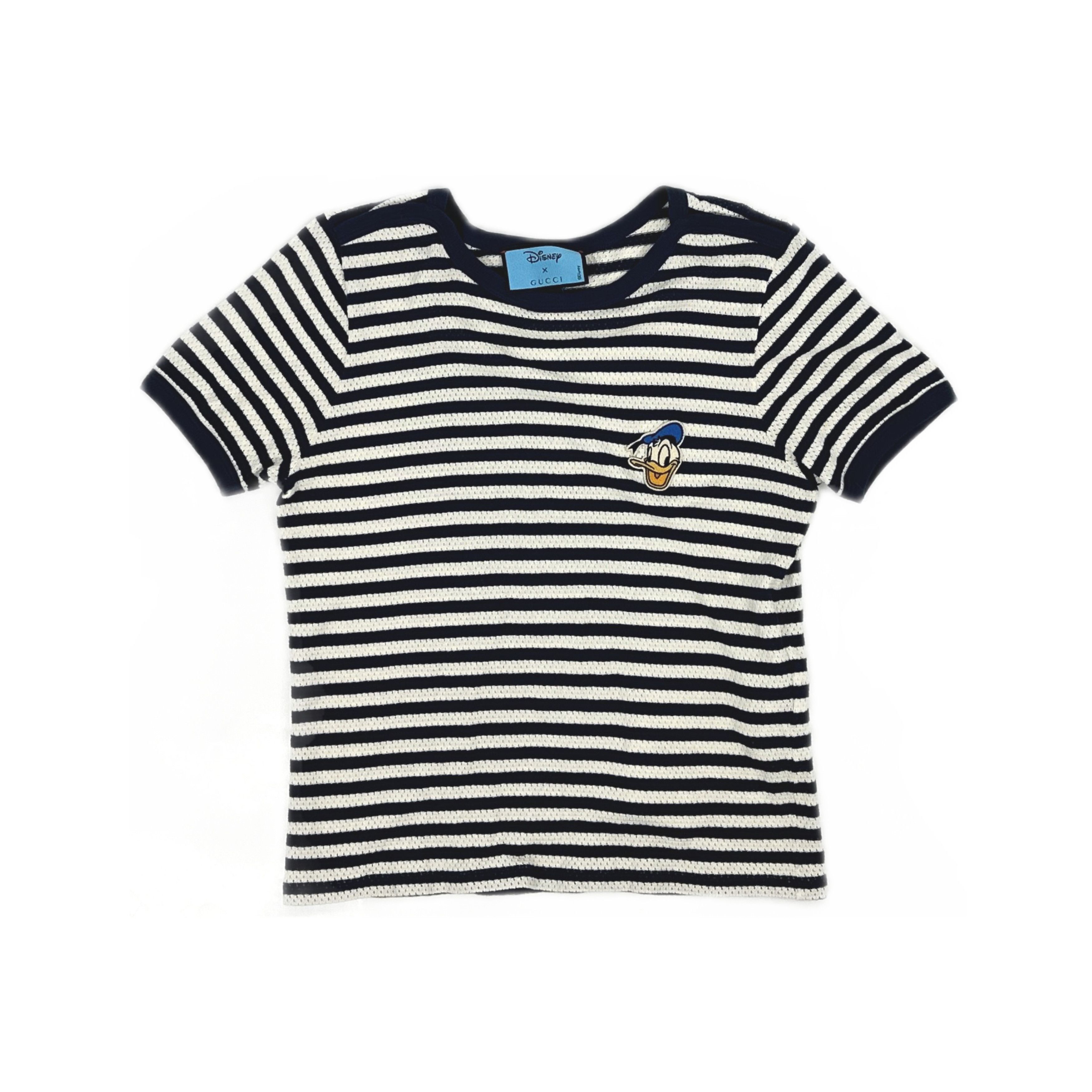 Gucci Gucci x Disney Donald Duck Striped T-Shirt Size M Size US M / EU 48-50 / 2 - 1 Thumbnail