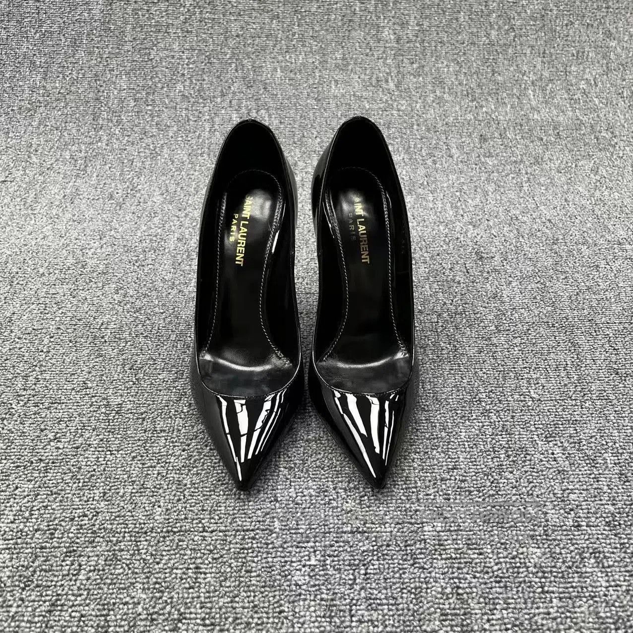 Saint Laurent Paris black patent leather high heels. Size US 7.5 / IT 37.5 - 2 Thumbnail
