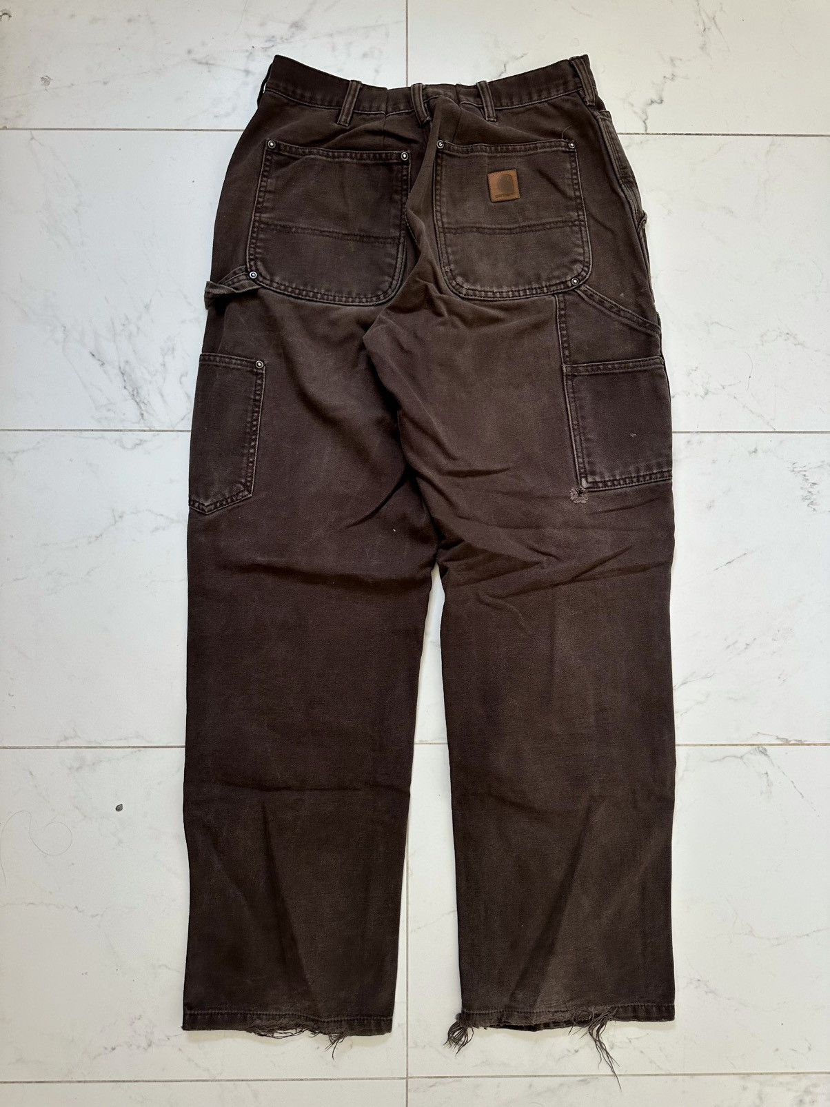 Carhartt Vintage Brown Double Knee Carhartt Pants Size US 29 - 2 Thumbnail