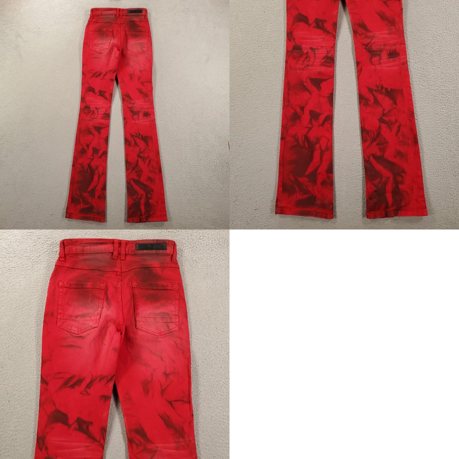 Denime TAKER Jeans Slim 29x38 Stacked Denim Red Black NWT Mens Size US 29 - 9 Thumbnail