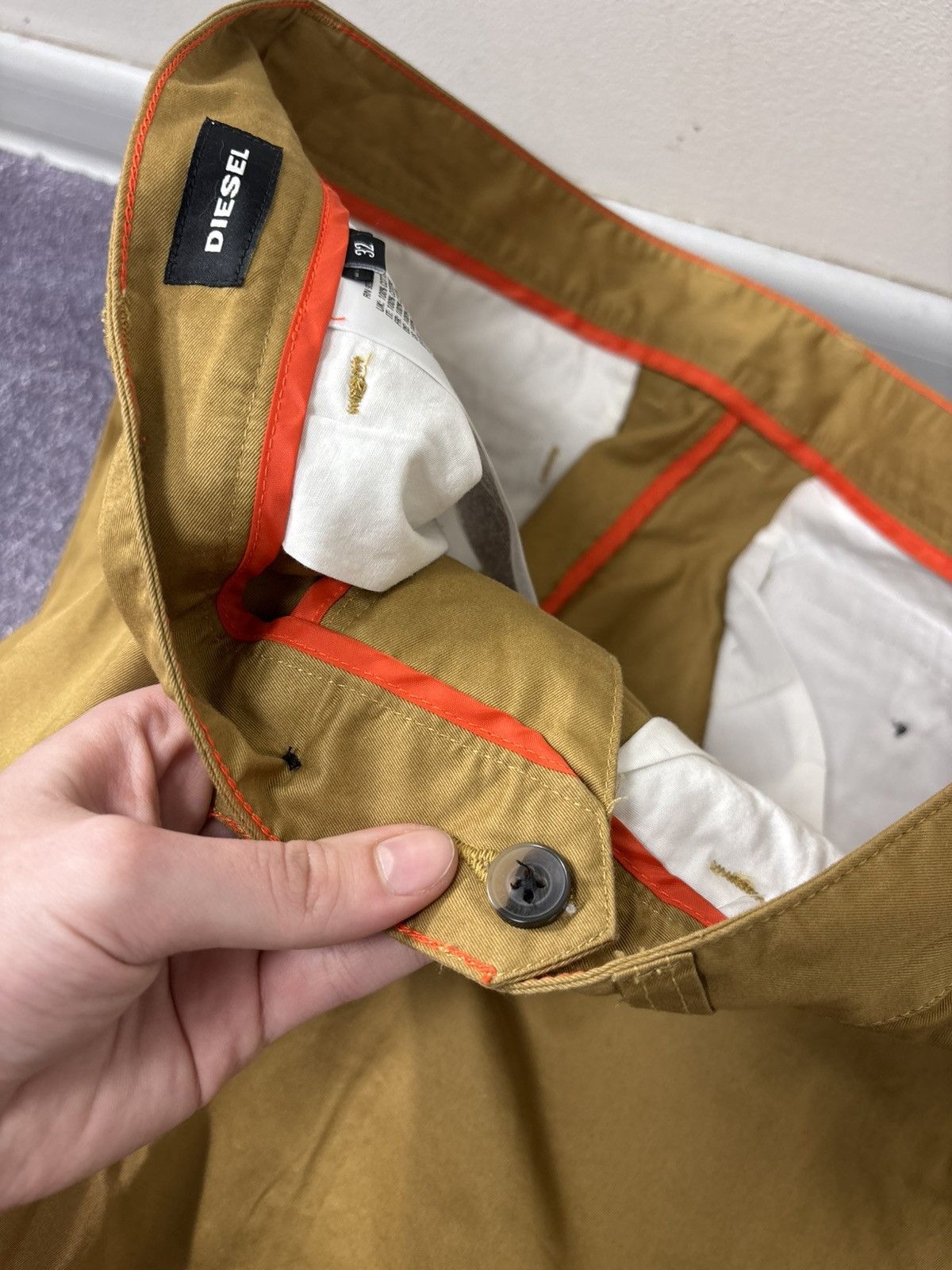 Diesel Diesel P-Madox NWT Men’s Mustard Orange Straight Fit Pants Size US 32 / EU 48 - 11 Thumbnail