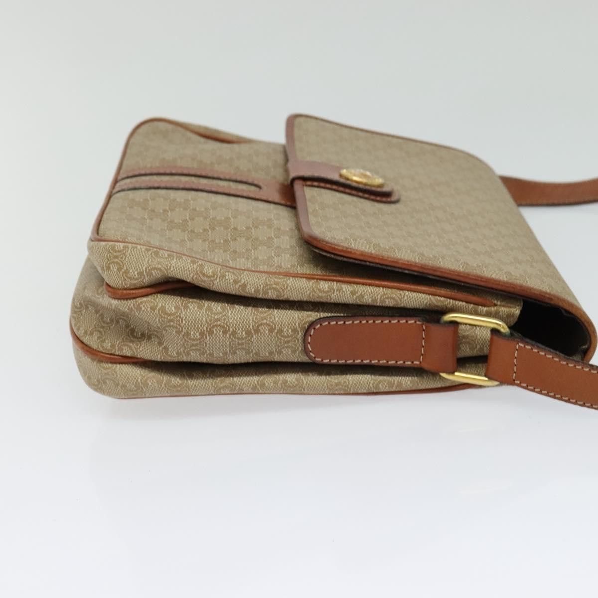 Celine CELINE Macadam Canvas Shoulder Bag Pvc Beige Gold Size ONE SIZE - 5 Thumbnail