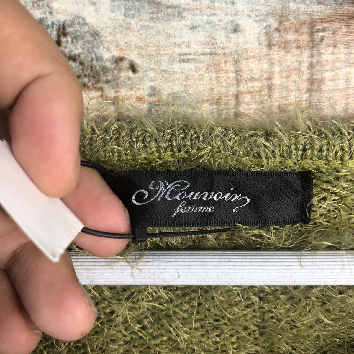 Vintage DL Mounior Green Mohair shaggy fur Knitwear #C404 Size M / US 6-8 / IT 42-44 - 10 Thumbnail