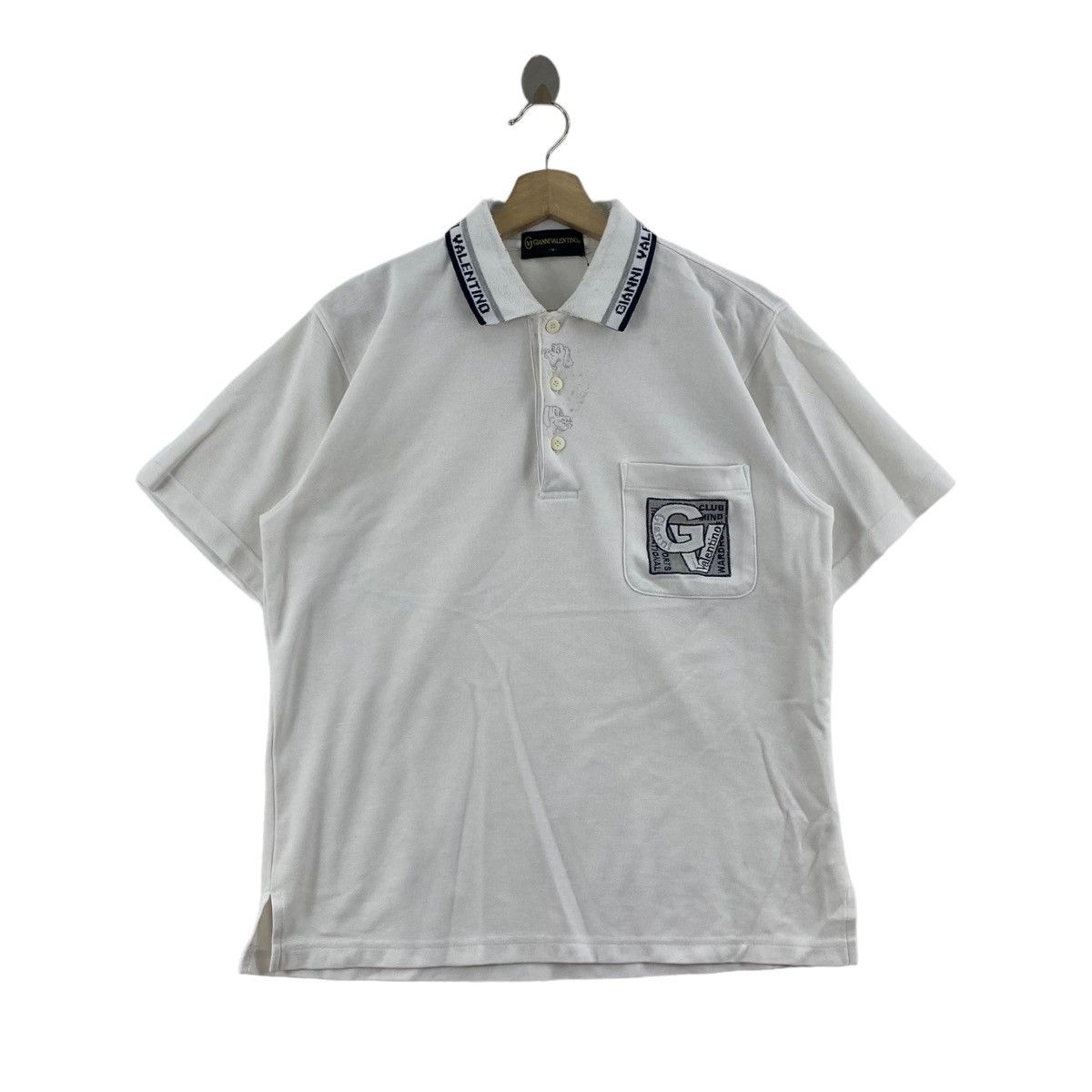 Gianni Valentino × Valentino GIANNI VALENTINO ITALY Embroidered Logo Pocket Button Up Size US M / EU 48-50 / 2 - 1 Thumbnail