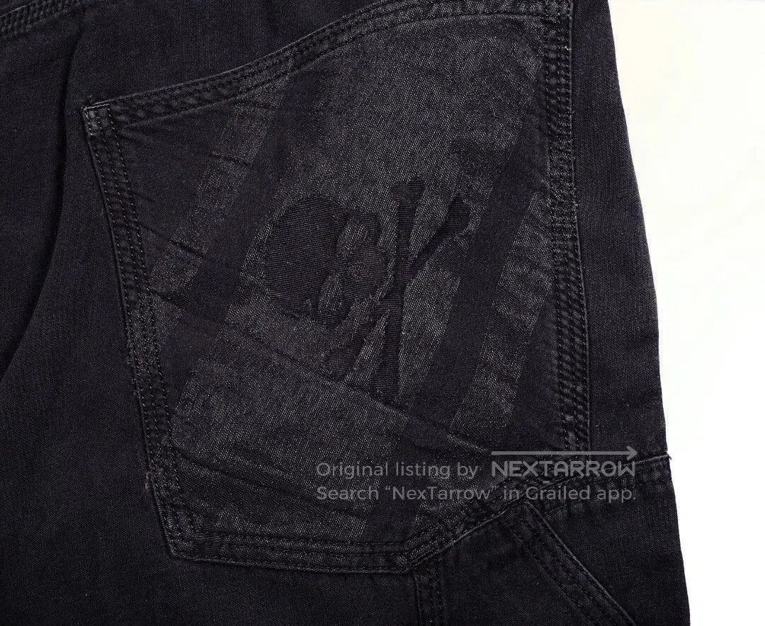 Mastermind Japan Black Denim Cargo Pants with Distressed Details. Size US 34 / EU 50 - 4 Thumbnail