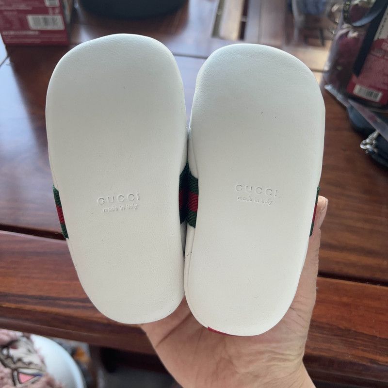 Gucci Gucci Ace Kids' White Leather Sneakers - Size US 5 / EU 37 - 4 Thumbnail