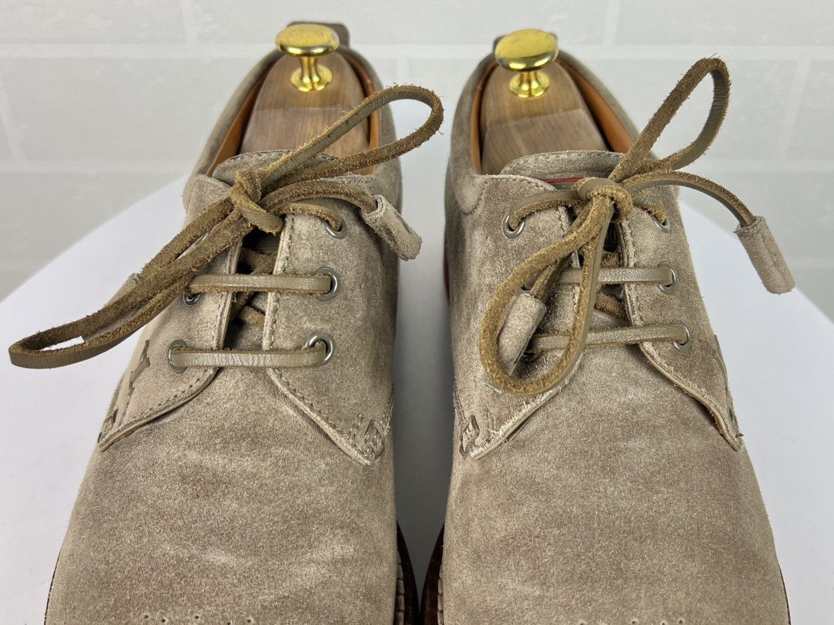 Louis Vuitton LOUIS VUITTON Derby Suede Shoes Lace Up LV Logo Beige Men's Size US 9.5 / EU 42-43 - 8 Thumbnail