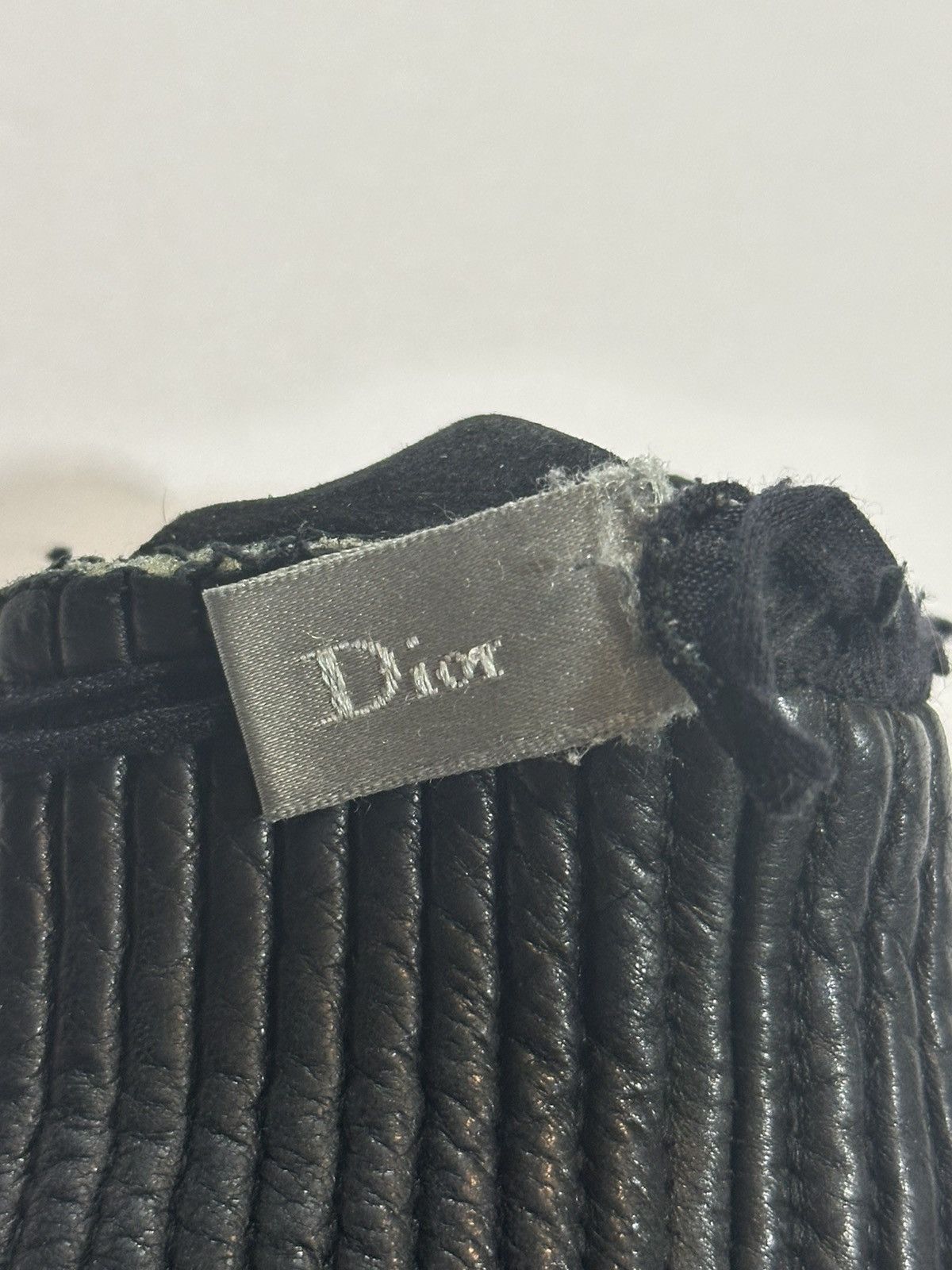 Dior × Hedi Slimane Dior Homme AW05 Leather Gloves Size ONE SIZE - 4 Thumbnail