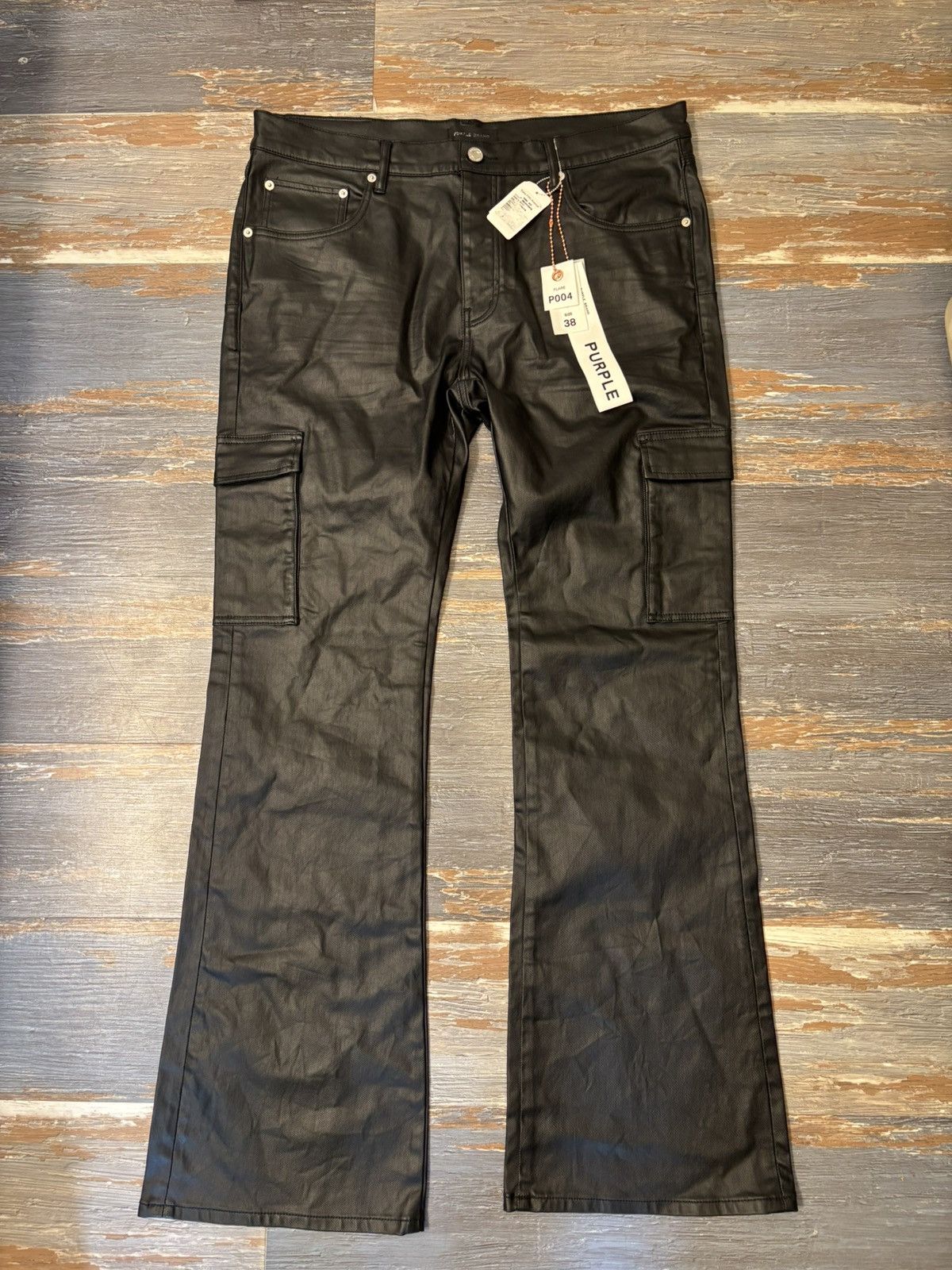Purple Brand Purple Brand P004 Flared Leathered Denim Size 38 Size US 38 / EU 54 - 1 Thumbnail