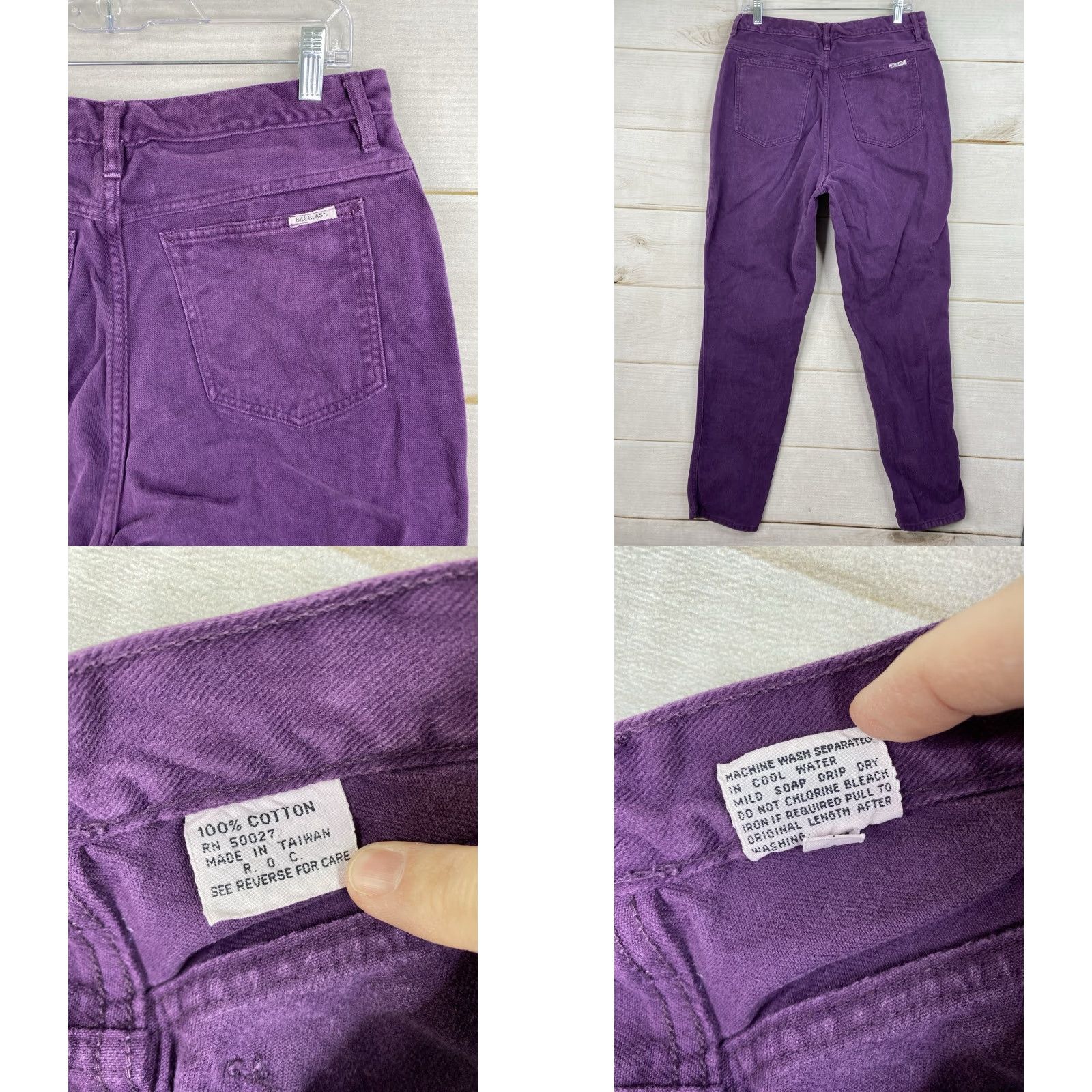 Bill Blass VINTAGE Bill Blass Jeans Womens 16 Purple High Rise Mom Denim 30 Inseam 5-Pocket Size 38" / US 16 / IT 52 - 8 Thumbnail