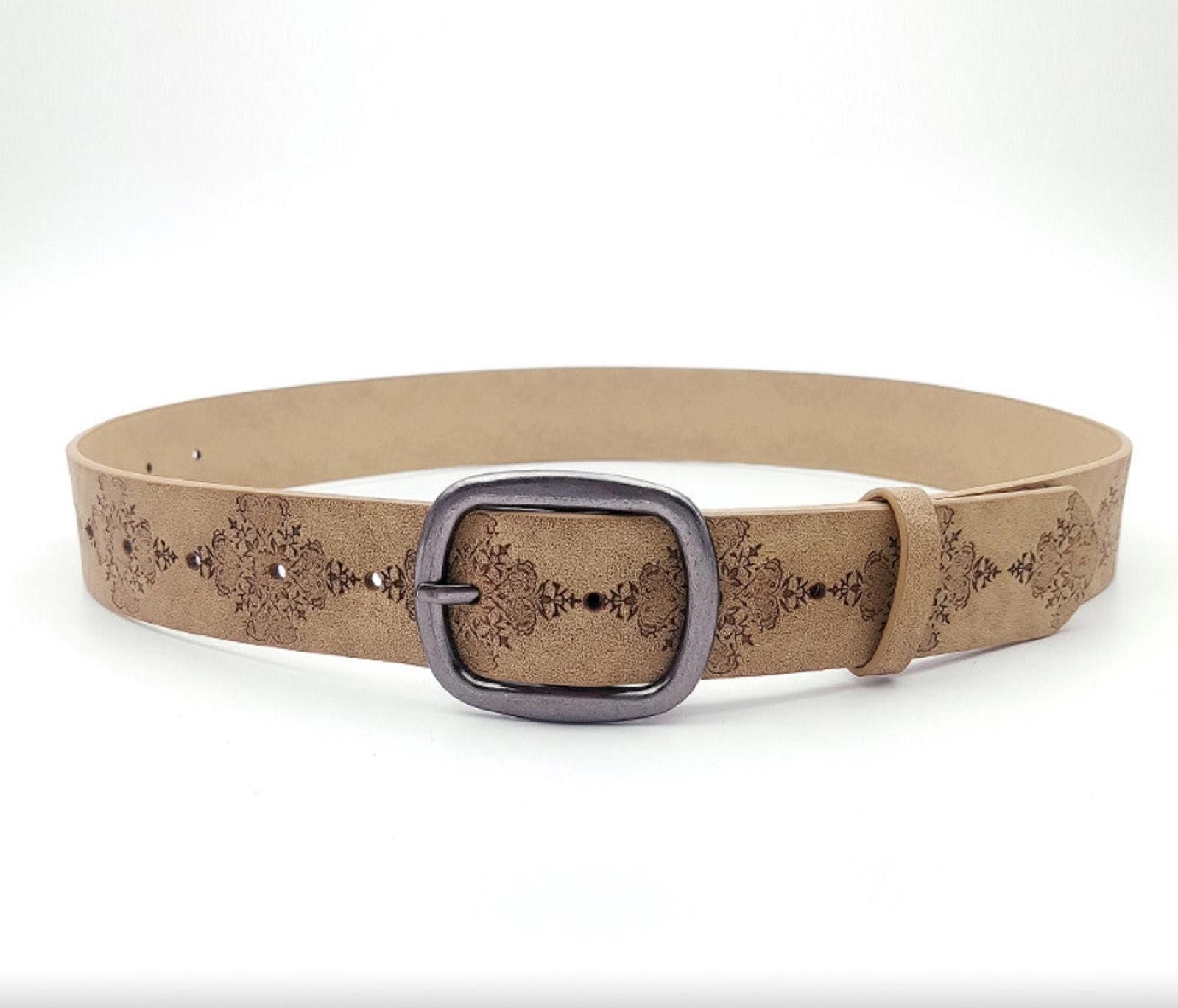 Other Elegant Floral Leather Belt Size ONE SIZE - 2 Thumbnail