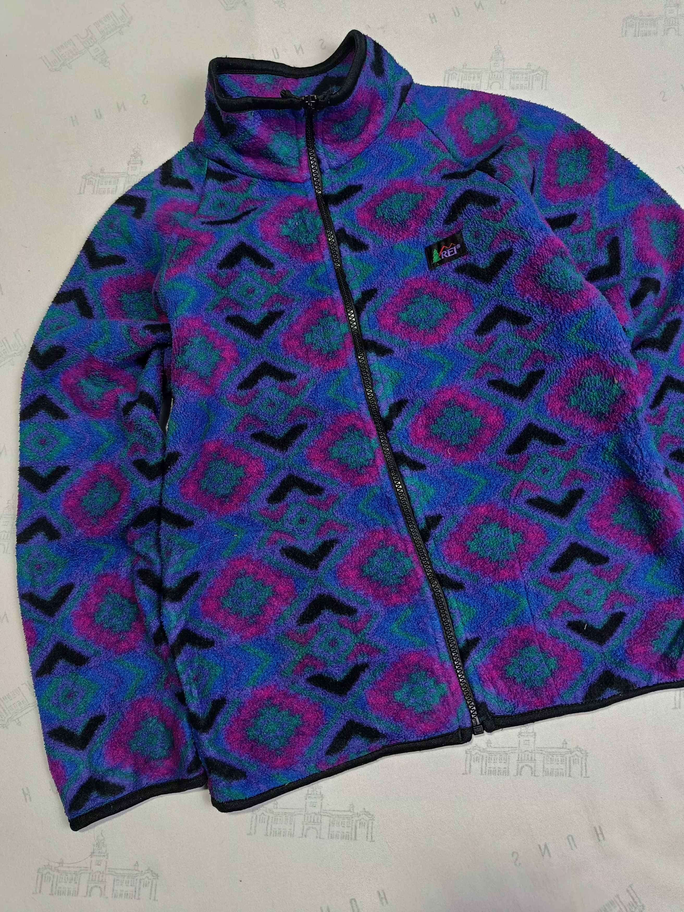 Rei Vtg 90s Rei Polartec Geometric Aztec Print Size US XXS / EU 40 - 3 Thumbnail