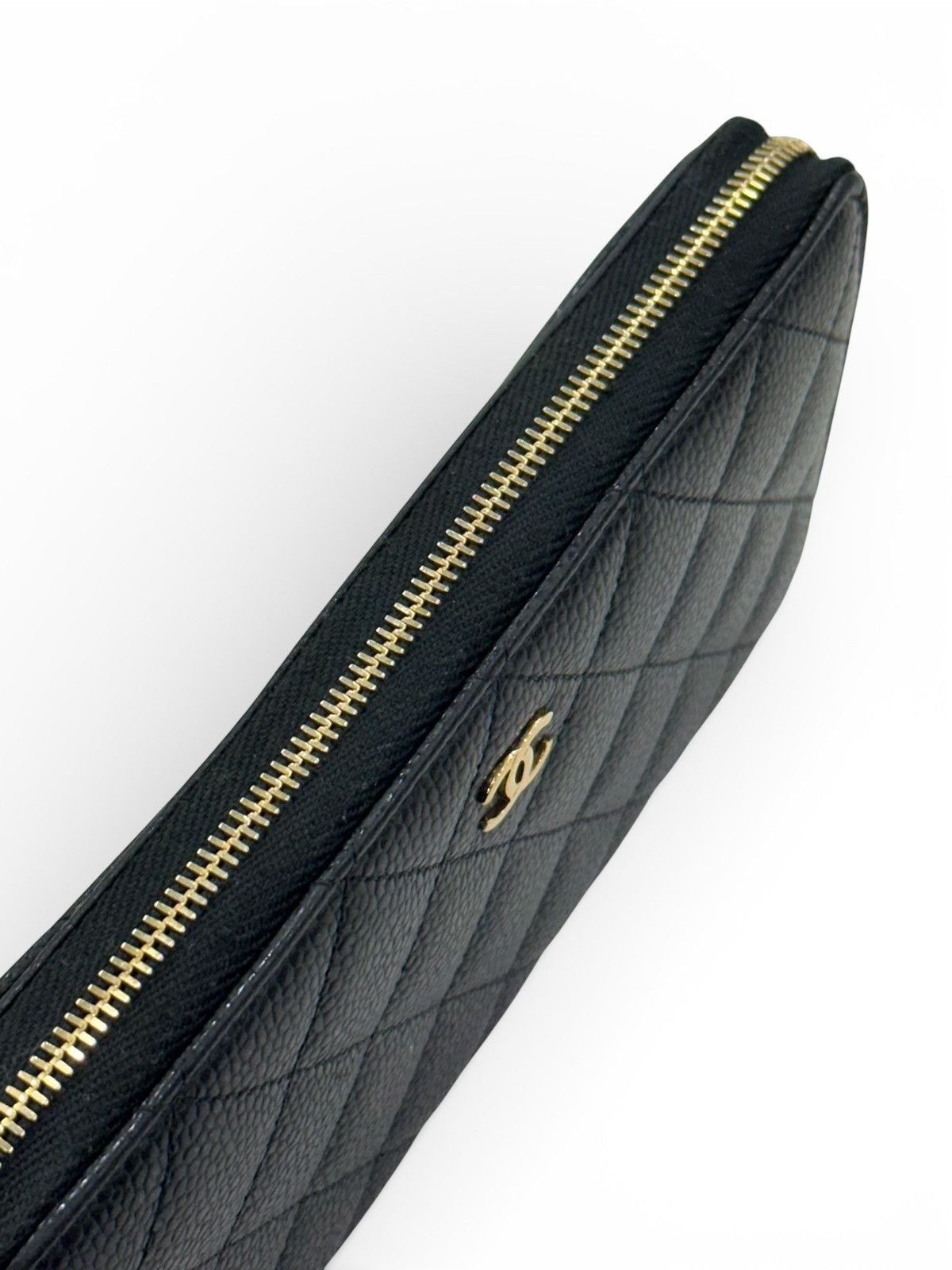 Chanel CHANEL Matelasse Long Wallet Caviar Leather Black Gold Size ONE SIZE - 7 Thumbnail
