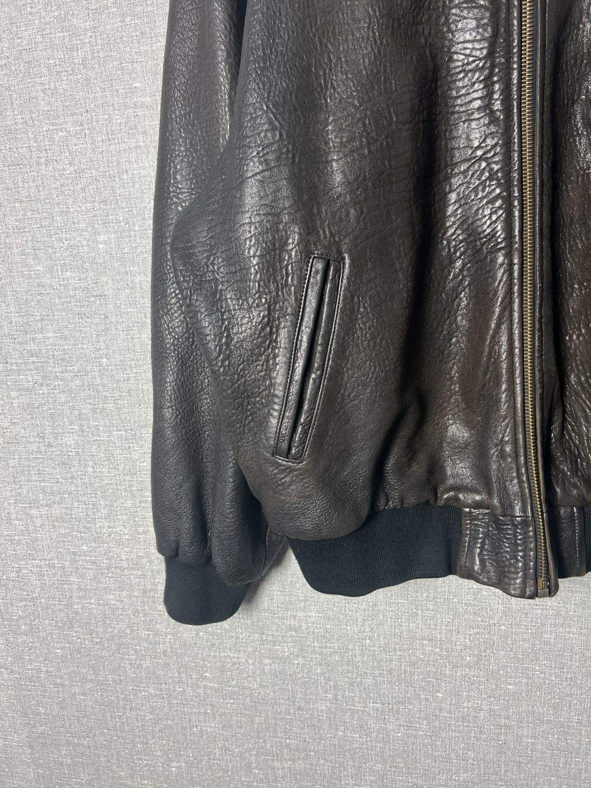 Genuine Leather Vintage Brown Leather Aviator Jacket Utility Pilot Bomber Size US L / EU 52-54 / 3 - 5 Thumbnail