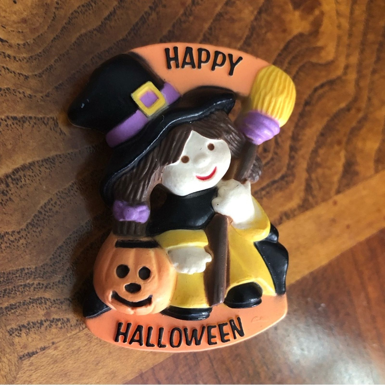 Jewelry Happy Halloween witch brooch pin Size ONE SIZE - 1 Thumbnail