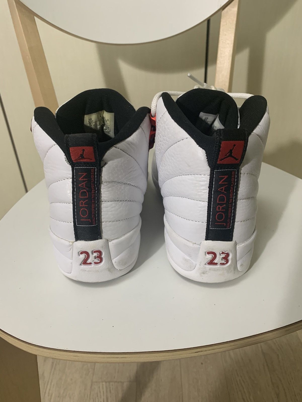 Nike Nike Air Jordan 12 Retro Twist White Red Size 5.5 Size US 5.5 / EU 38 - 6 Thumbnail