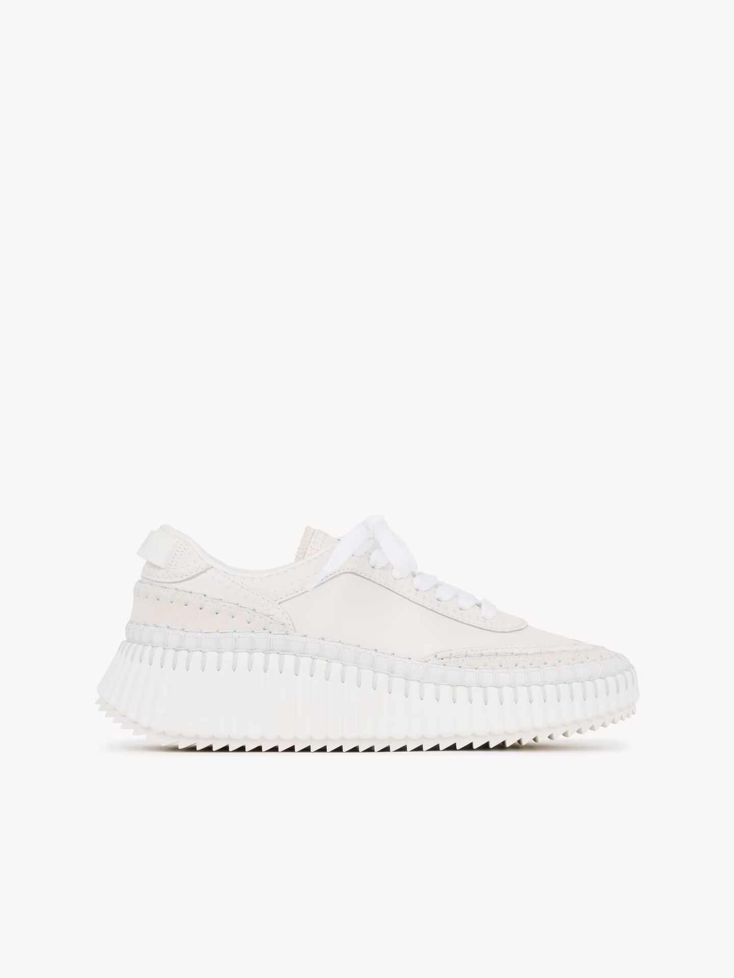 Chloe o1loc1c10226 Nama Low-Top Sneakers in White Size US 8 / IT 38 - 1 Thumbnail