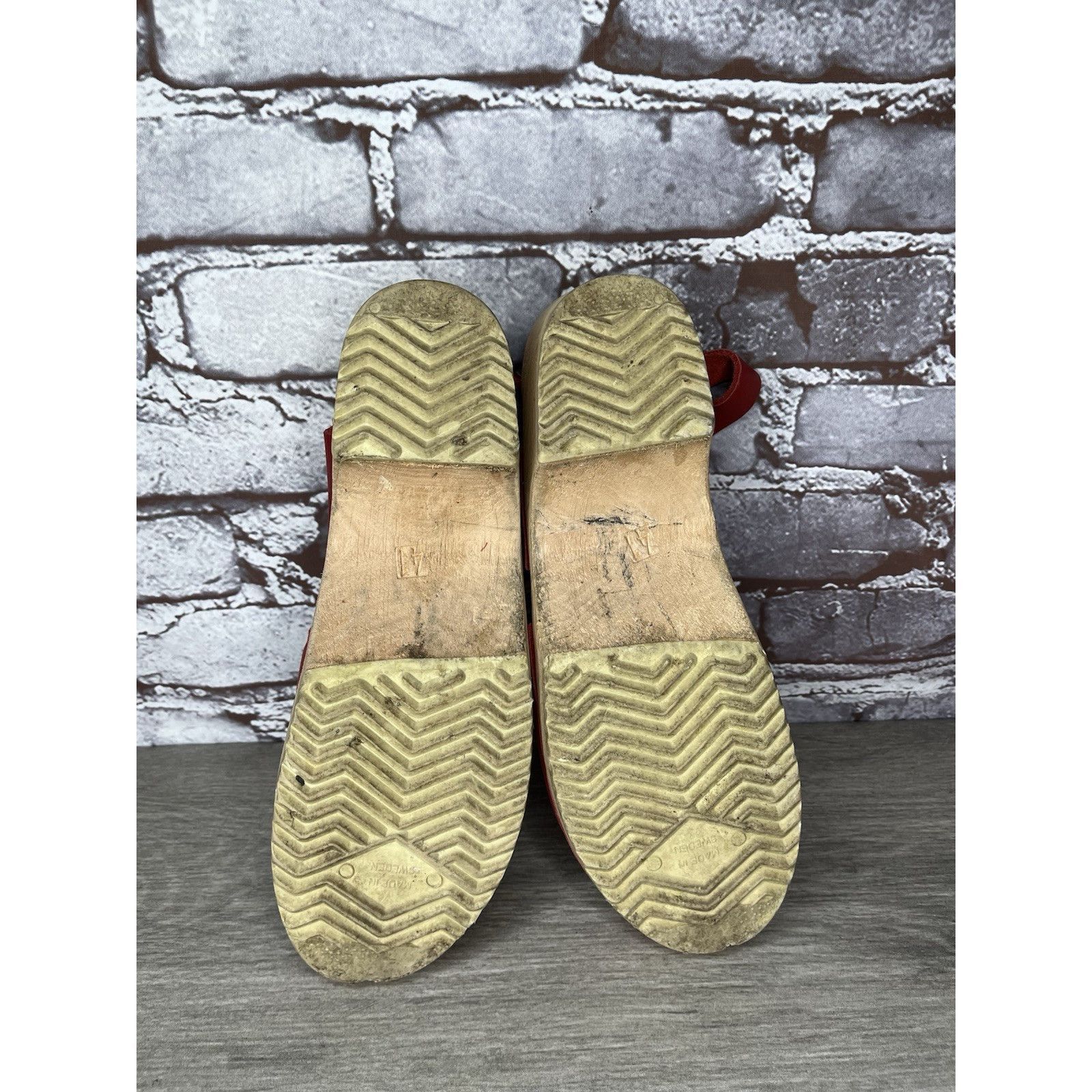 Warren Lotas Lotta's Stockholm T-bar Highwood Red Leather Clogs Nubuck Wo Size US 10.5 / IT 40.5 - 18 Thumbnail