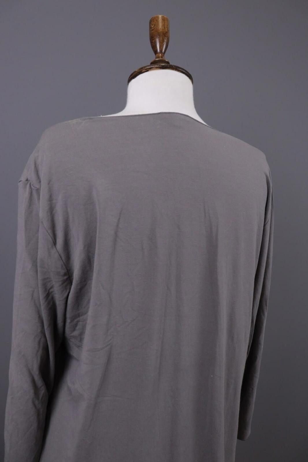 Oscar De La Renta Oska Gray Scoop Neck Relaxed Lagenlook Tunic Dress Size 4 Size S / US 4 / IT 40 - 11 Thumbnail