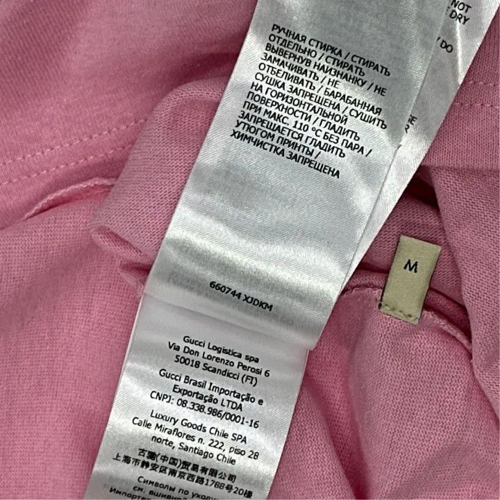 Gucci GUCCI Pink Graphic Short Sleeve T-Shirt-2507 Size M / US 6-8 / IT 42-44 - 4 Thumbnail
