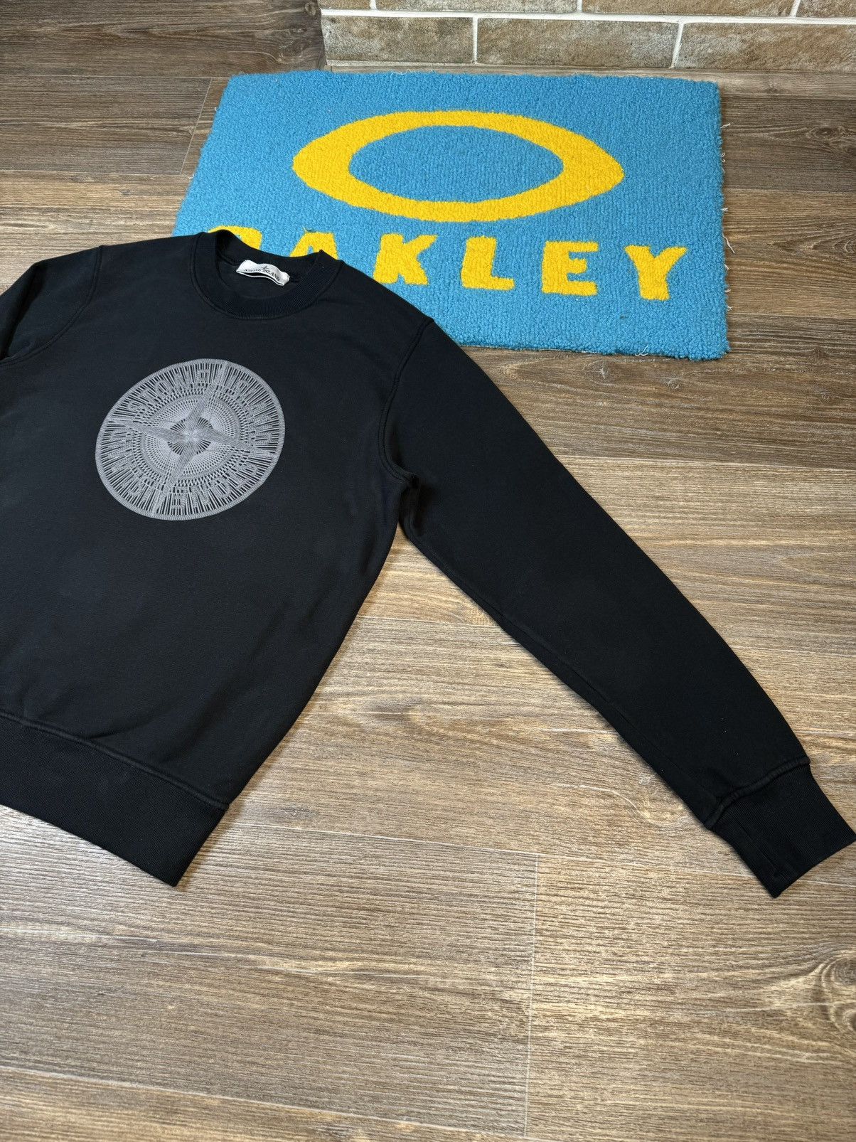 Stone Island Stone Island Rubberized Logo Black Sweatshirt Size US S / EU 44-46 / 1 - 8 Thumbnail