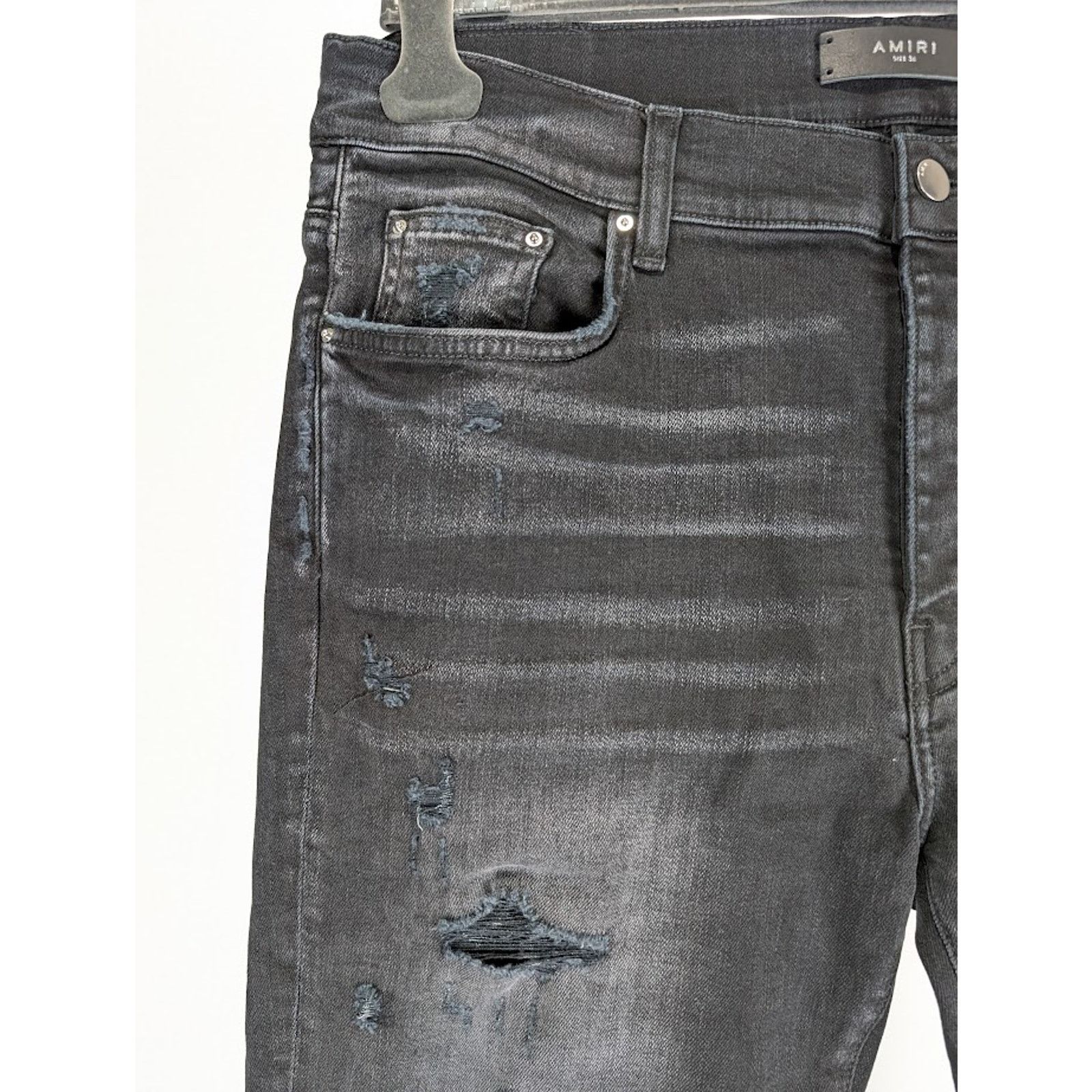 Amiri o1rshd1 Q:2 / Boucle MX1 Jeans in Aged Black Size US 34 / EU 50 - 8 Thumbnail