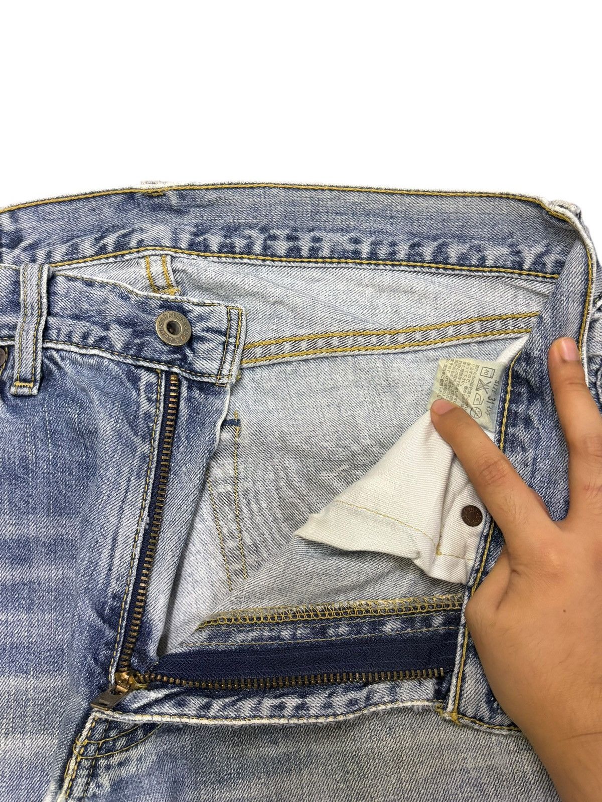 Levi's Vintage 90s Levis 502 Faded Wash Distressed Jeans Size US 30 / EU 46 - 5 Thumbnail