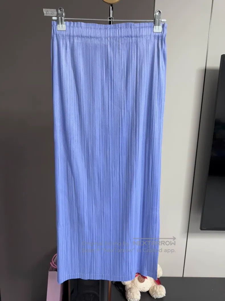 Issey Miyake Issey Miyake size:3 Blue-purple Midi Skirt Size 22" - 2 Thumbnail