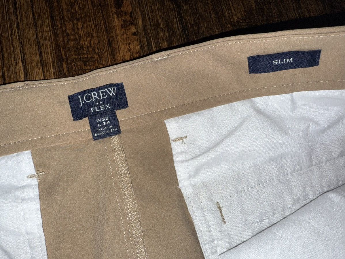 J.Crew J. Crew 32 X 34 Khaki Tan Slim Fit Flex Tech Pant Chino Size US 32 / EU 48 - 3 Thumbnail
