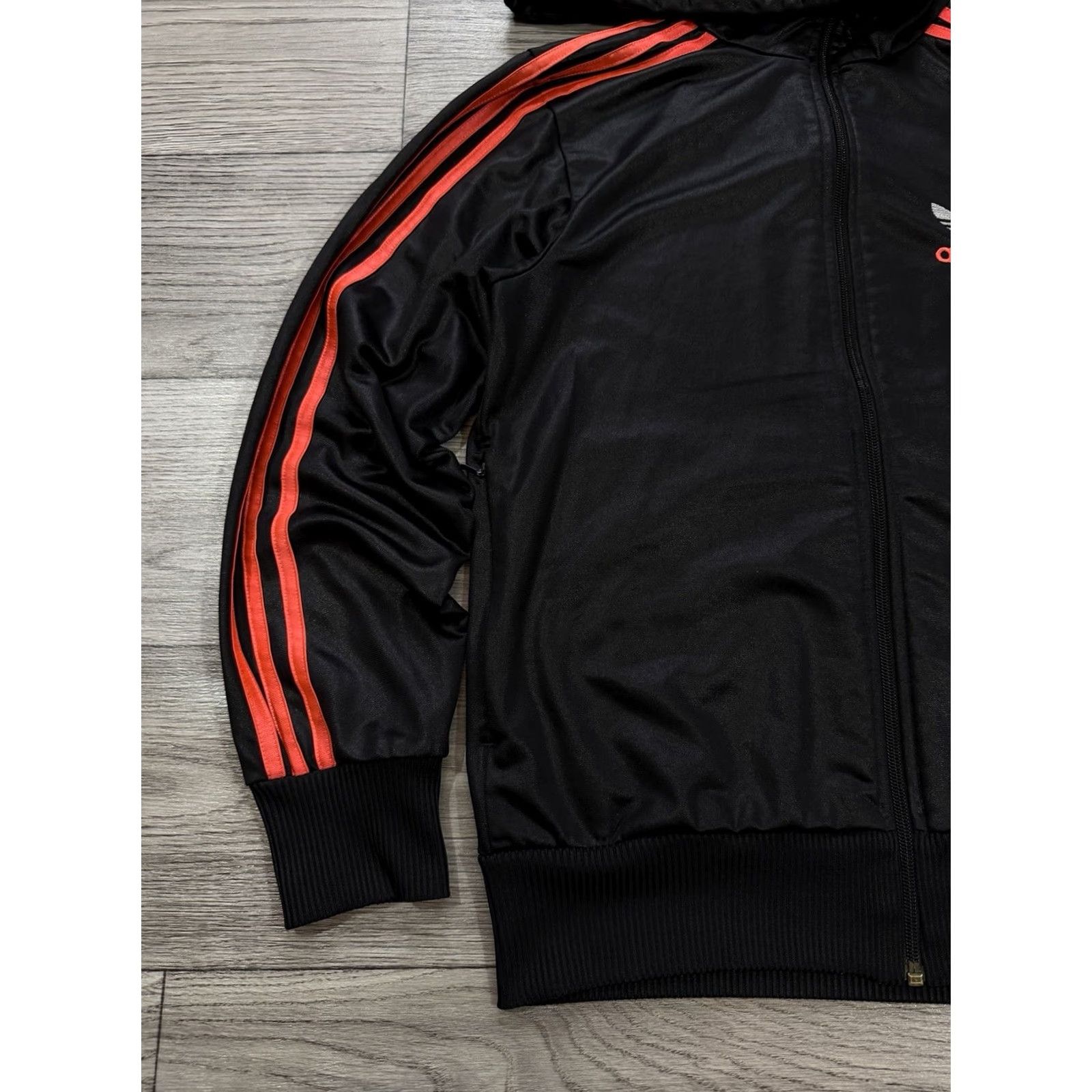 Adidas Adidas Chile 62 Hooded Big Trefoil FIrebird Track Jacket Black Mens XS Jacket Track Zip XS Black Mens Size US XS / EU 42 / 0 - 5 Thumbnail