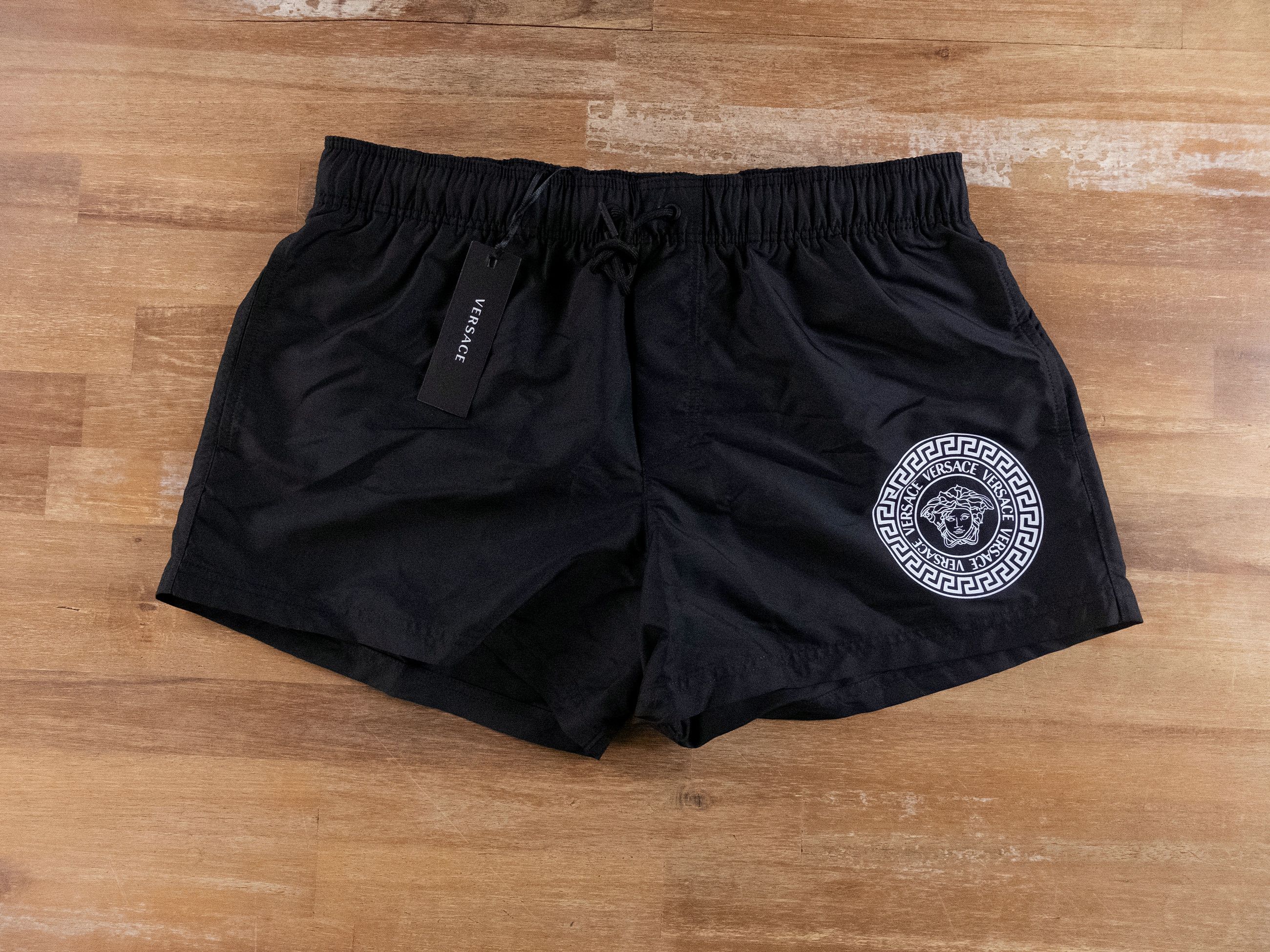Versace VERSACE black Medusa logo swim shorts 4 Medium trunks Size US 32 / EU 48 - 1 Thumbnail