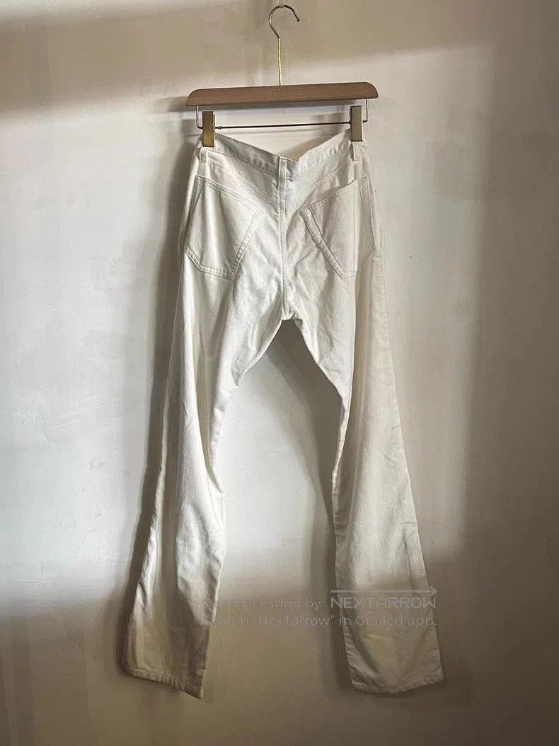 Ann Demeulemeester Ann Demeulemeester White Velvet Jeans. Size US 40 / EU 56 - 2 Thumbnail