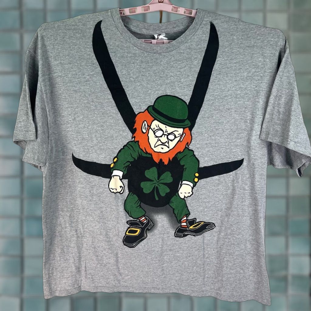 Delta Lucky Leprechaun T Shirt Men 3XL St. Patrick’s Day Gray Cotton Crew Neck Short Sleeve Vintage No Delta Pro United States of America seller Size US XXL / EU 58 / 5 - 1 Thumbnail
