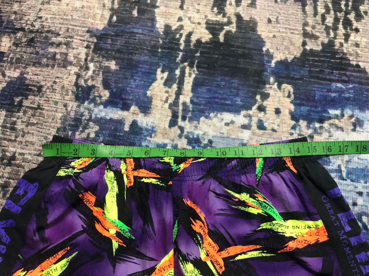 Japanese Brand Flying Hawk Surf Style Short Pants Abstract Design Size US 30 / EU 46 - 16 Thumbnail