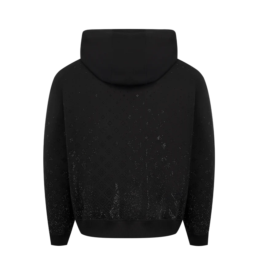 Casablanca o1h1sh10526 Crystal Monogram Zip Up Sweatshirt in Black Size US XXL / EU 58 / 5 - 2 Thumbnail
